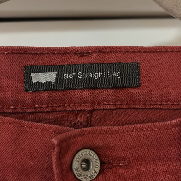 Levi’s Jeans- 505 Straight Leg, Red - Picture 2 of 4